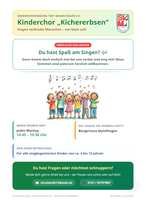 Flyer Kinderchor